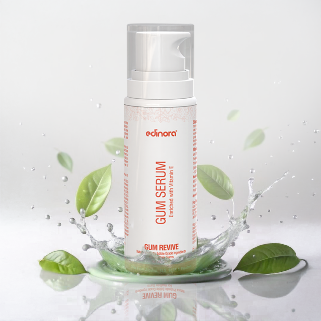 Edinora Gum Revive Serum | Gum Repair, Gum Bleeding | Helps Tighten & Strengthen | Daily use | Clove, Vitamin E, Aloe Vera, Chamomile | (30m)