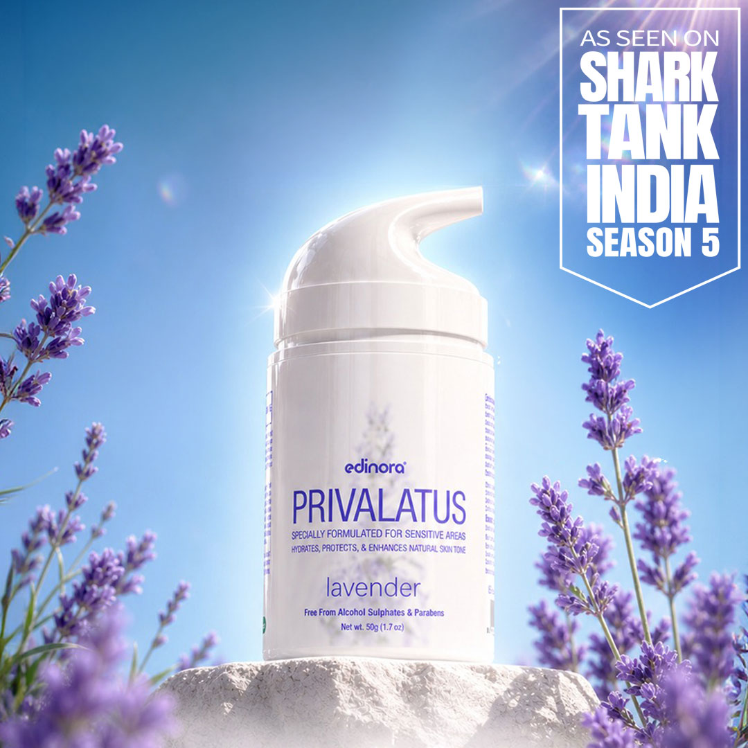 Edinora Privalatus Natural Private areas Skin Whitening Cream | Underarm Brightening Cream |  Vitamin E, Niacinamide, Shea Butter | Lavender | 50g