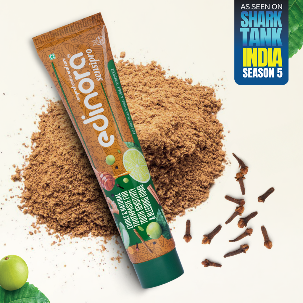 Edinora Sensipro ayurvedic toothpaste | For sensitivity, bad breath & bleeding gums | Oral microbiome friendly | No SLS, Parabens |  (90g)