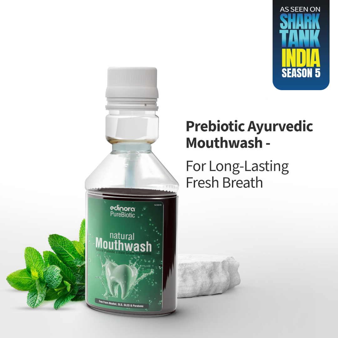 Edinora Ayurvedic Mouthwash - Prebiotic - Free from alcohol - Free from harsh chemicals - 200ml