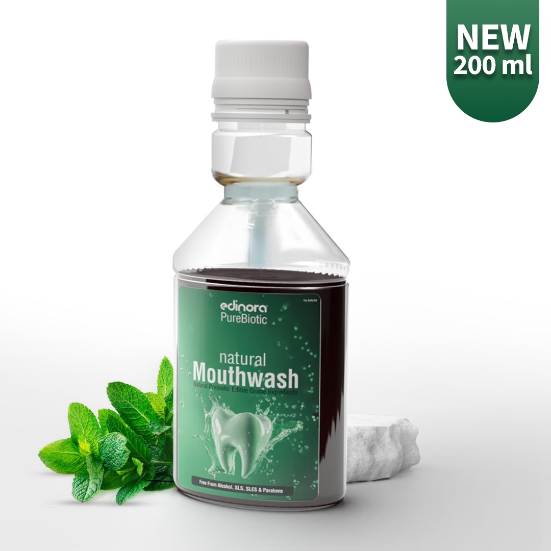 Edinora Ayurvedic Mouthwash - Prebiotic - Free from alcohol - Free from harsh chemicals - 200ml