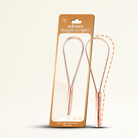 Edinora Premium Copper tongue Scraper | Tongue Cleaner | Pure Natural Copper | Eco friendly