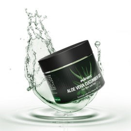 Edinora Pure Aloe Vera Cucumber Gel for Face & Hair | Hydrating, Moisturizing, Soothing |  Vitamin B5, C & Vitamin E-Enriched Cellulose Beads (100g)