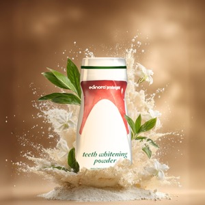 Edinora Probright Natural Teeth Whitening Powder | Mild Stain Remover, Mouth Freshener | Asparagus, Natural Kaolin Clay, Hadjod | 80g