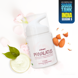Edinora Privalatus Natural Private areas Skin Whitening Cream | Underarm Brightening Cream | with Vitamin E, Niacinamide, Shea Butter | Rose | 50g